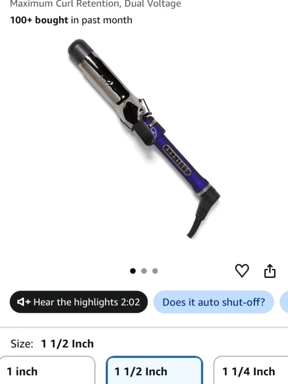 Titanium Pro 1-1/2 Inch Curling Iron